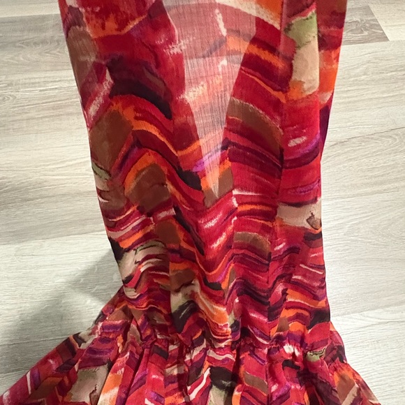 Lane Bryant Red and Orange Chevron Blouse - Picture 5 of 5